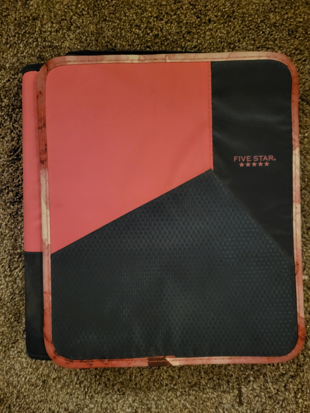 Five Star Pink and Black Binder
